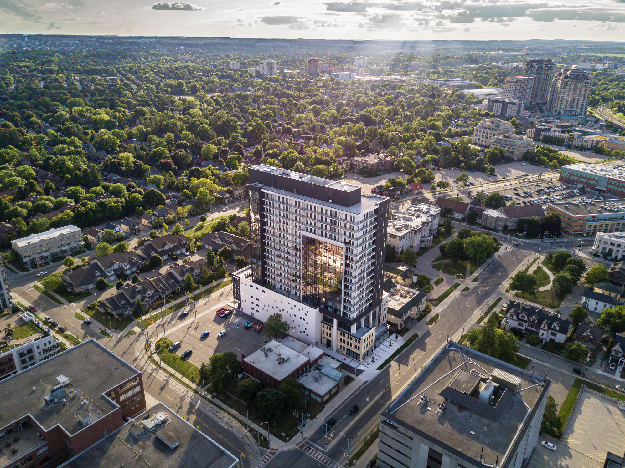 high rise aerial view